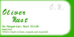 oliver must business card